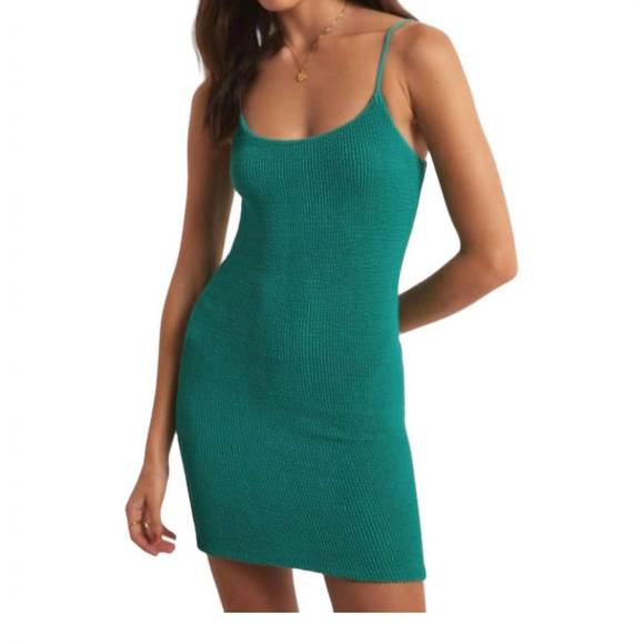 NEW Z SUPPLY azure mini dress in green - Picture 1 of 3